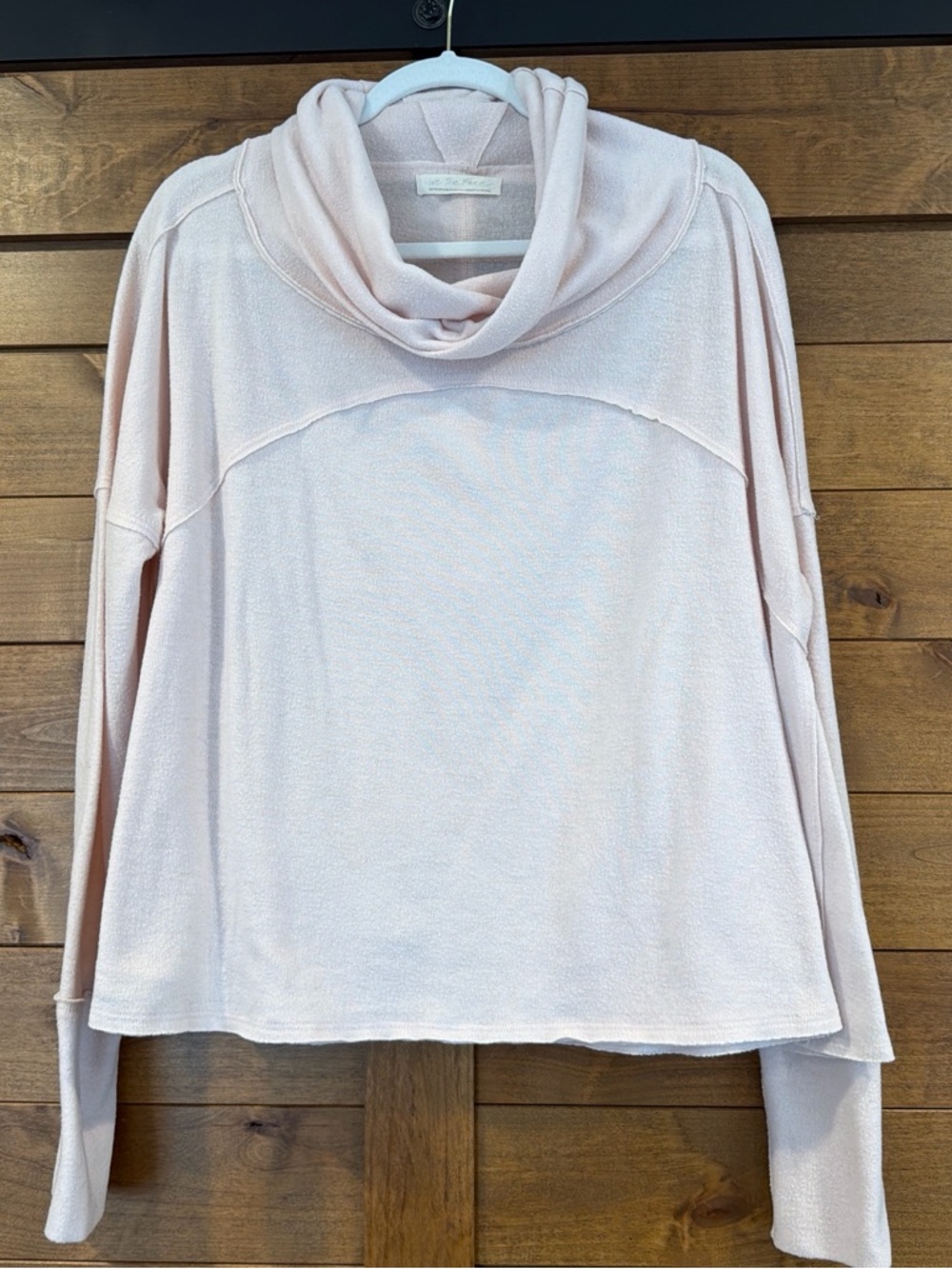 Free People Soft Blush Cowl Neck Sweater